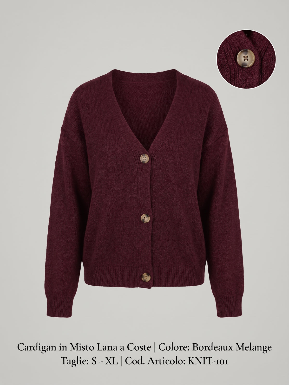 Cardigan corto con bottoni