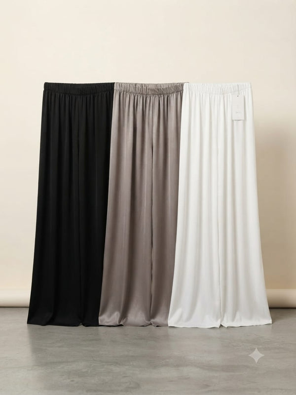 Pantaloni a Palazzo in Raso 30212