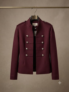 Giacca Scamosciata Stile Militare