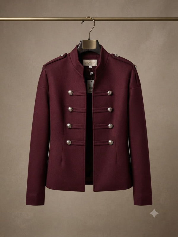 Giacca Scamosciata Stile Militare