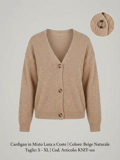 Cardigan corto con bottoni