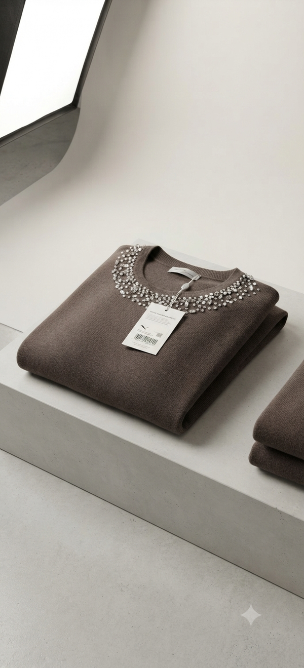 Maglione collo gioiello