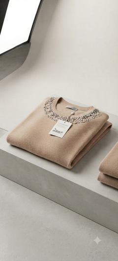 Maglione collo gioiello